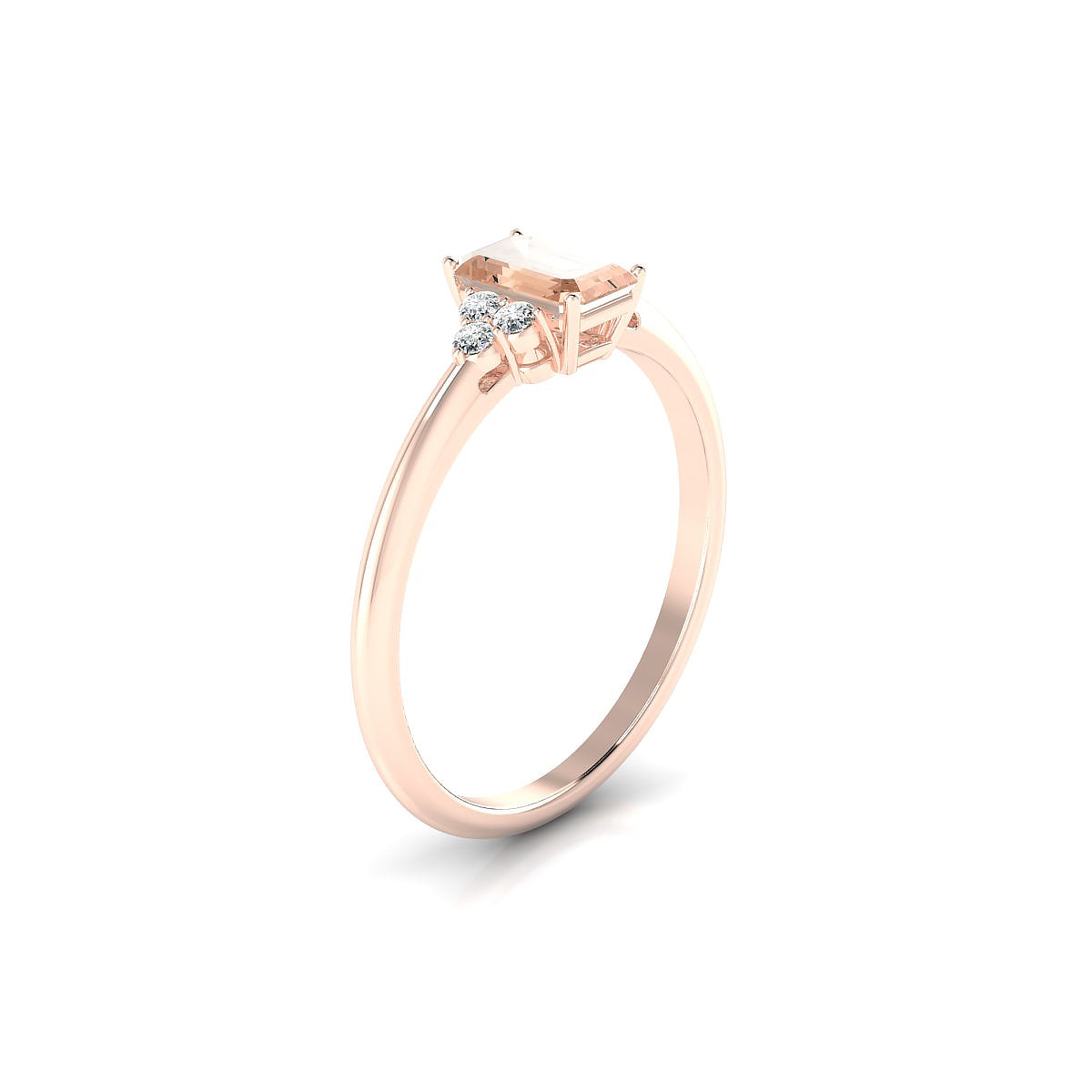 Mirage | 18k Rose Gold 6 x 4 mm Emerald Morganite Ring