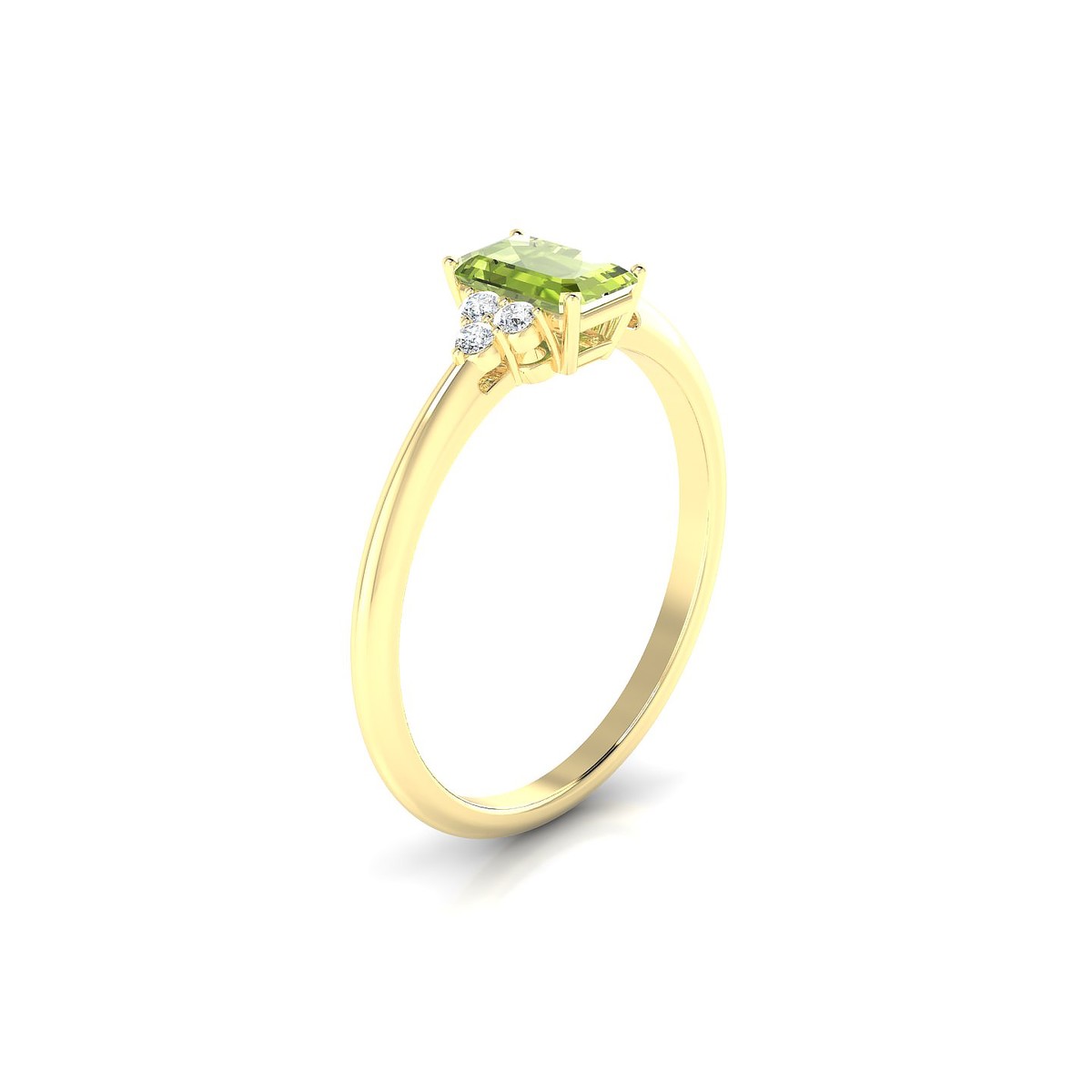 Mirage | 18k Yellow Gold 6 x 4 mm Emerald Peridot Ring