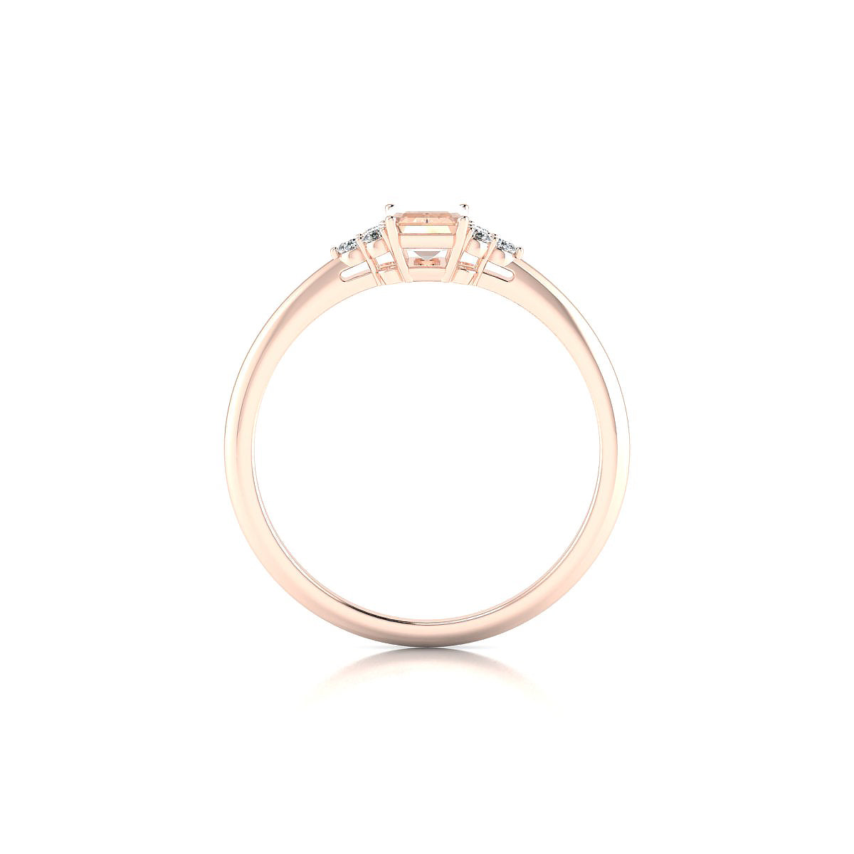 Mirage | 18k Rose Gold 6 x 4 mm Emerald Morganite Ring