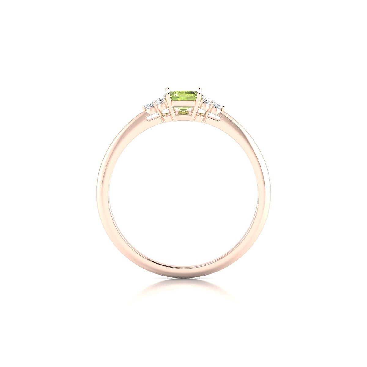 Mirage | 18k Rose Gold 6 x 4 mm Emerald Peridot Ring