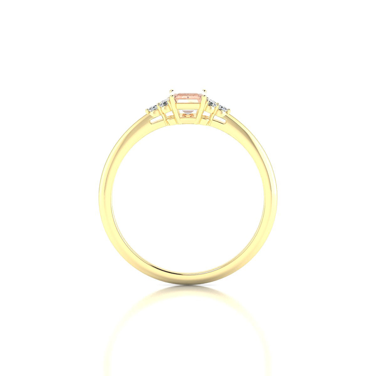 Mirage | 18k Yellow Gold 6 x 4 mm Emerald Morganite Ring
