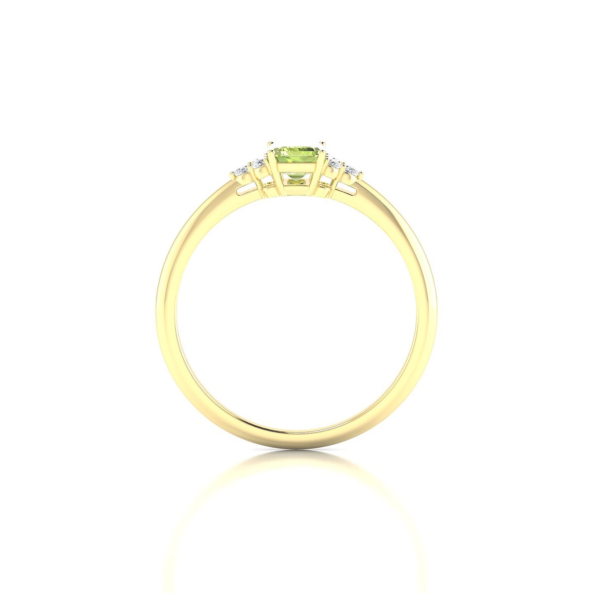 Mirage | 18k Yellow Gold 6 x 4 mm Emerald Peridot Ring