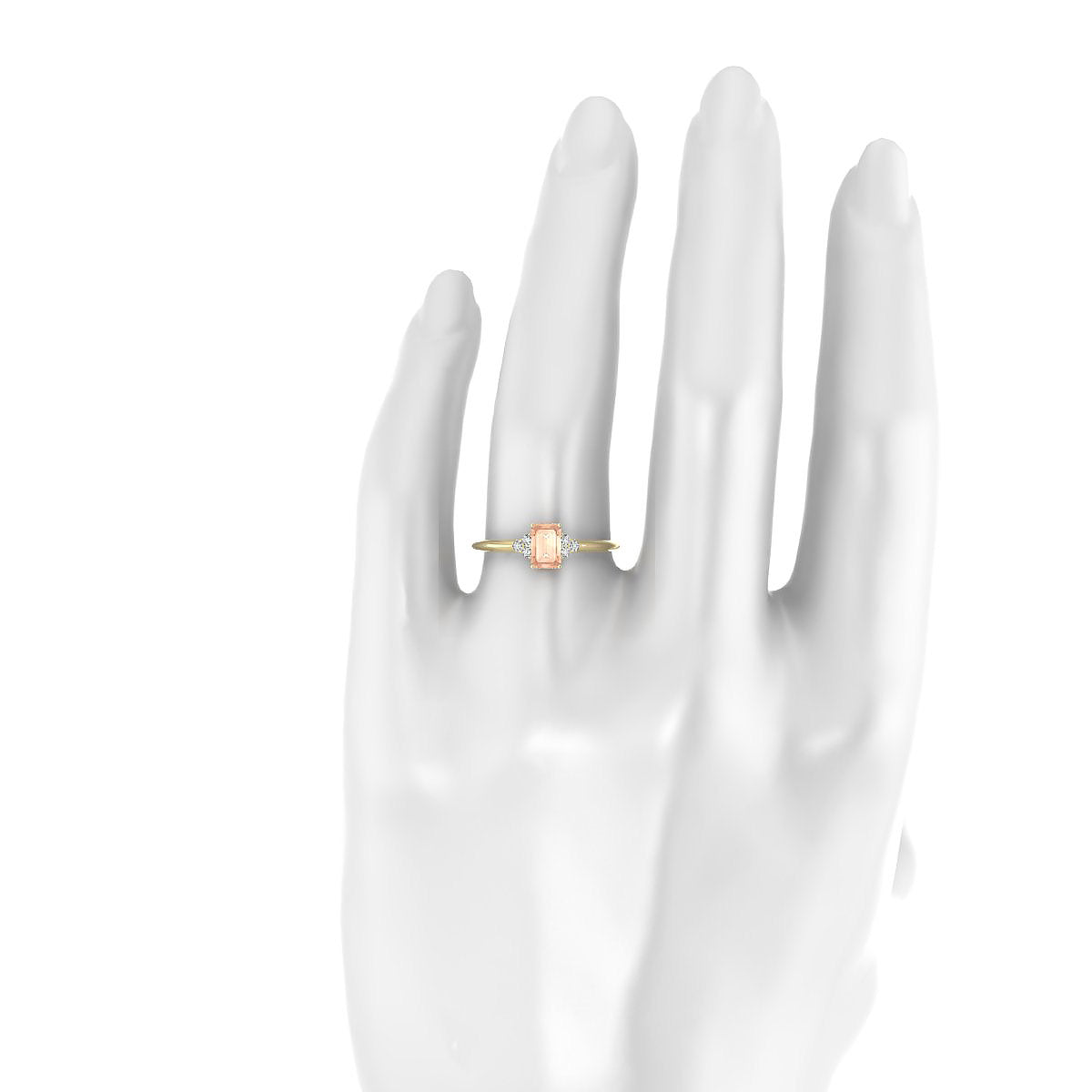 Mirage | 18k Yellow Gold 6 x 4 mm Emerald Morganite Ring