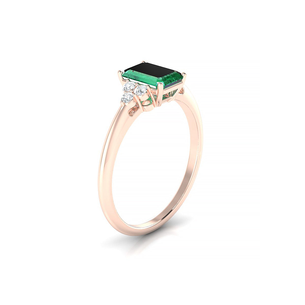 Mirage | 18k Rose Gold 7 x 5 mm Emerald Emerald Ring