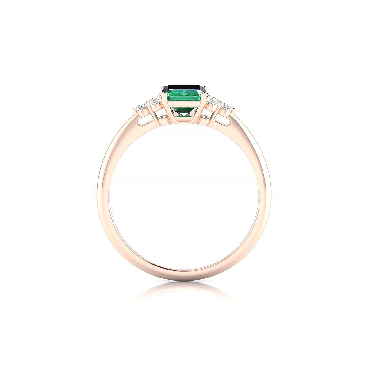Mirage | 18k Rose Gold 7 x 5 mm Emerald Emerald Ring