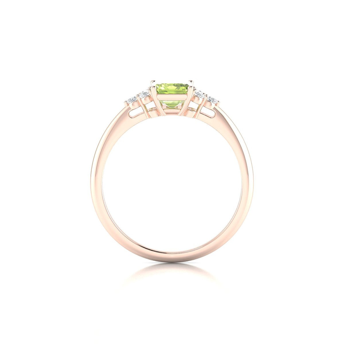 Mirage | 18k Rose Gold 7 x 5 mm Emerald Peridot Ring