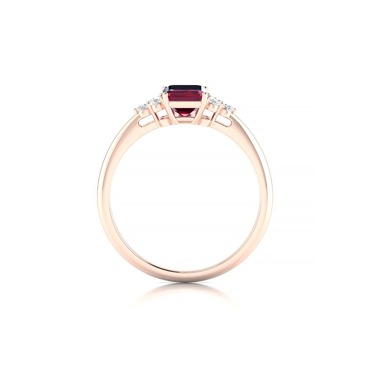 Mirage | 18k Rose Gold 7 x 5 mm Emerald Ruby Ring