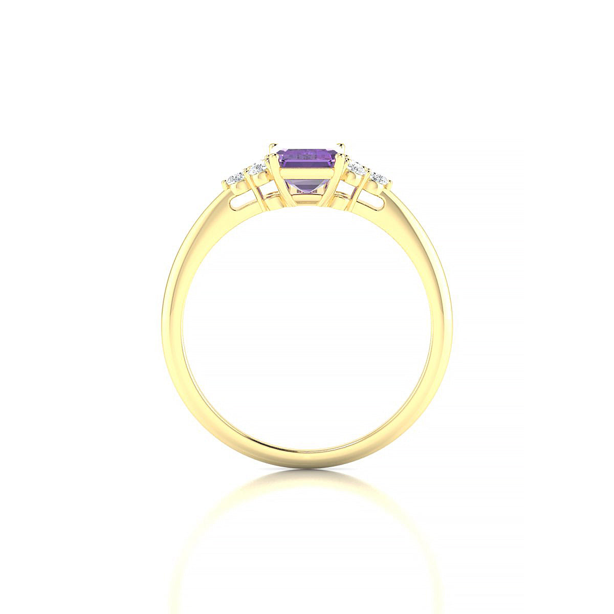 Mirage | 18k Yellow Gold 7 x 5 mm Emerald Amethyst Ring