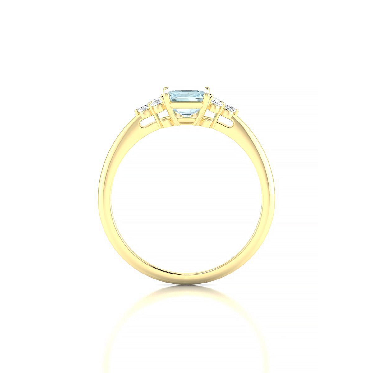 Mirage | 18k Yellow Gold 7 x 5 mm Emerald Aquamarine Ring
