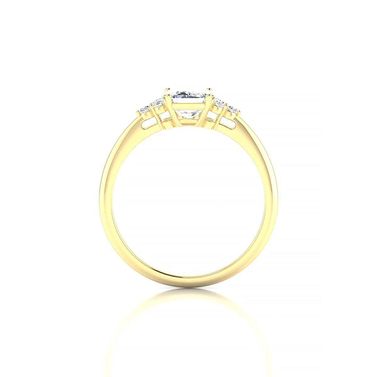 Mirage | 18k Yellow Gold 7 x 5 mm Emerald Diamond Ring