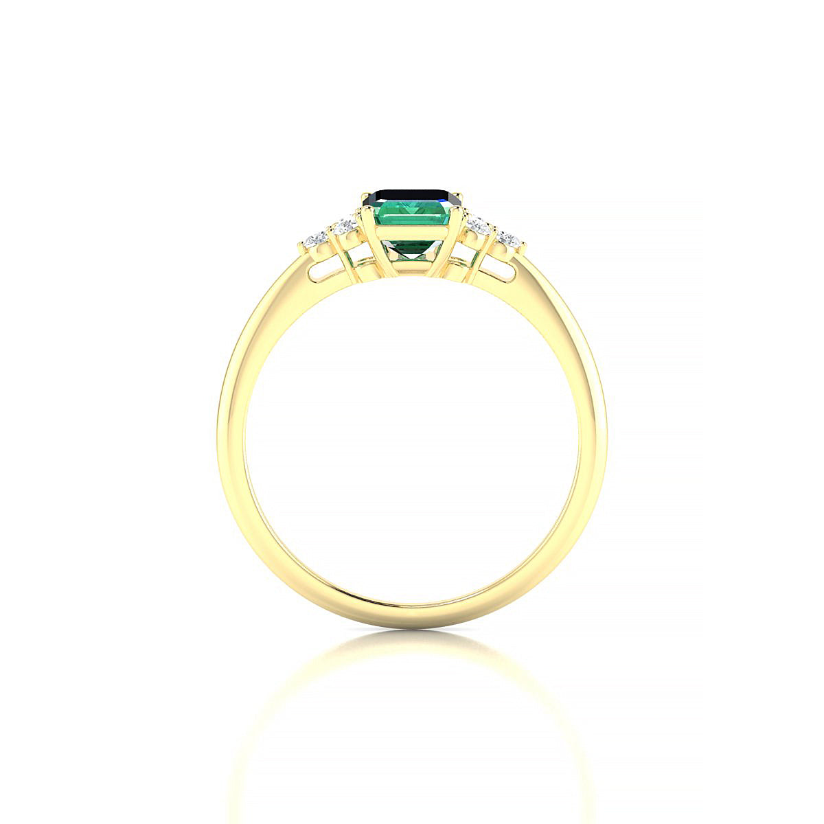 Mirage | 18k Yellow Gold 7 x 5 mm Emerald Emerald Ring