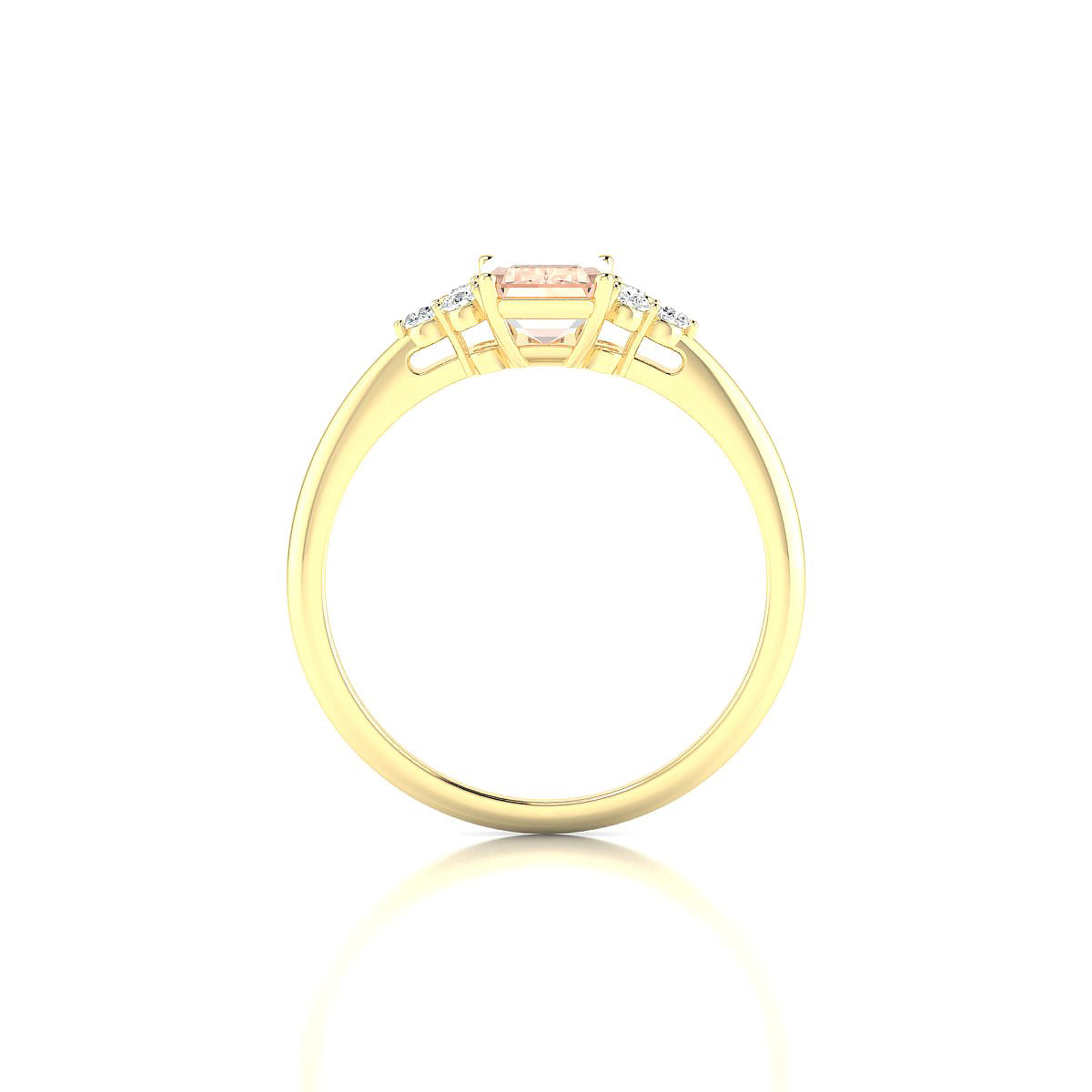 Mirage | 18k Yellow Gold 7 x 5 mm Emerald Morganite Ring