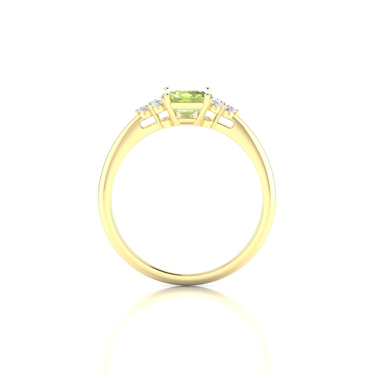 Mirage | 18k Yellow Gold 7 x 5 mm Emerald Peridot Ring