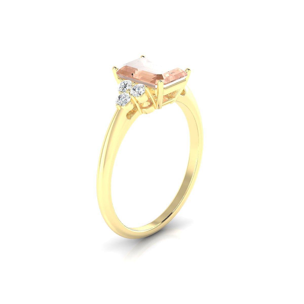 Mirage | 18k Yellow Gold 8 x 6 mm Emerald Morganite Ring