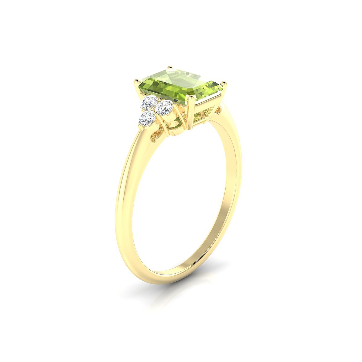 Mirage | 18k Yellow Gold 8 x 6 mm Emerald Peridot Ring