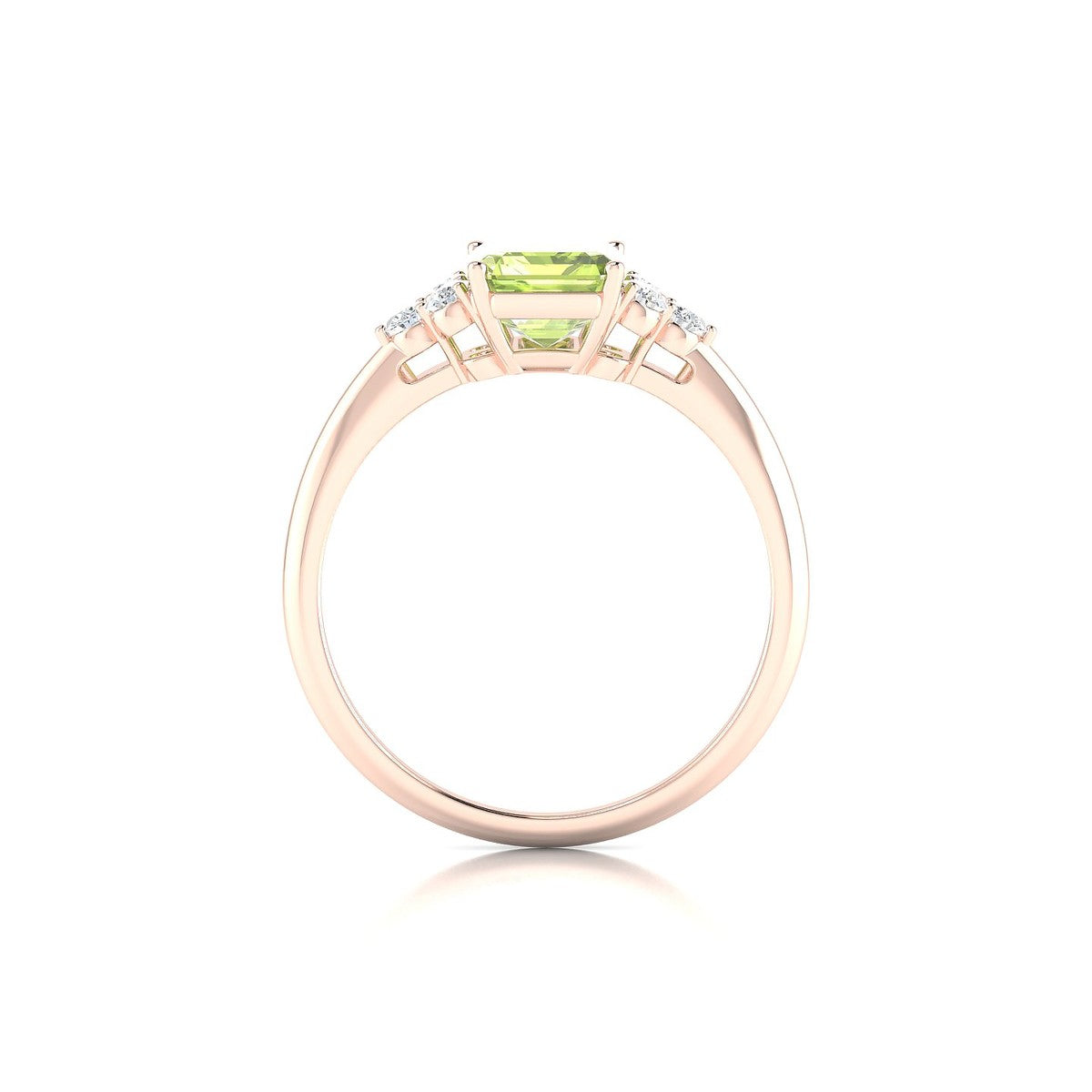 Mirage | 18k Rose Gold 8 x 6 mm Emerald Peridot Ring