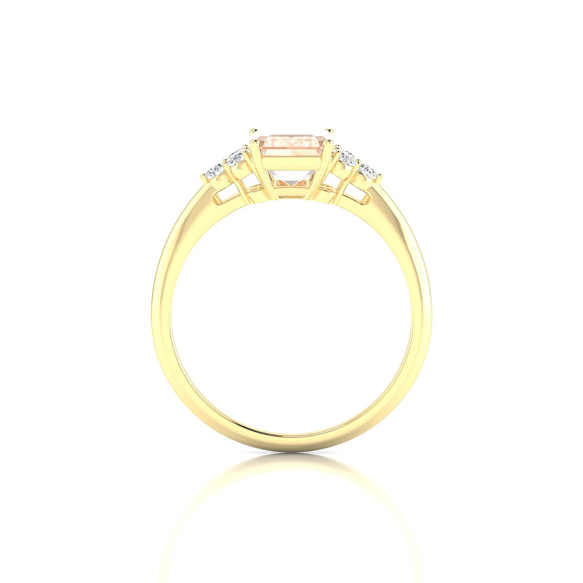 Mirage | 18k Yellow Gold 8 x 6 mm Emerald Morganite Ring