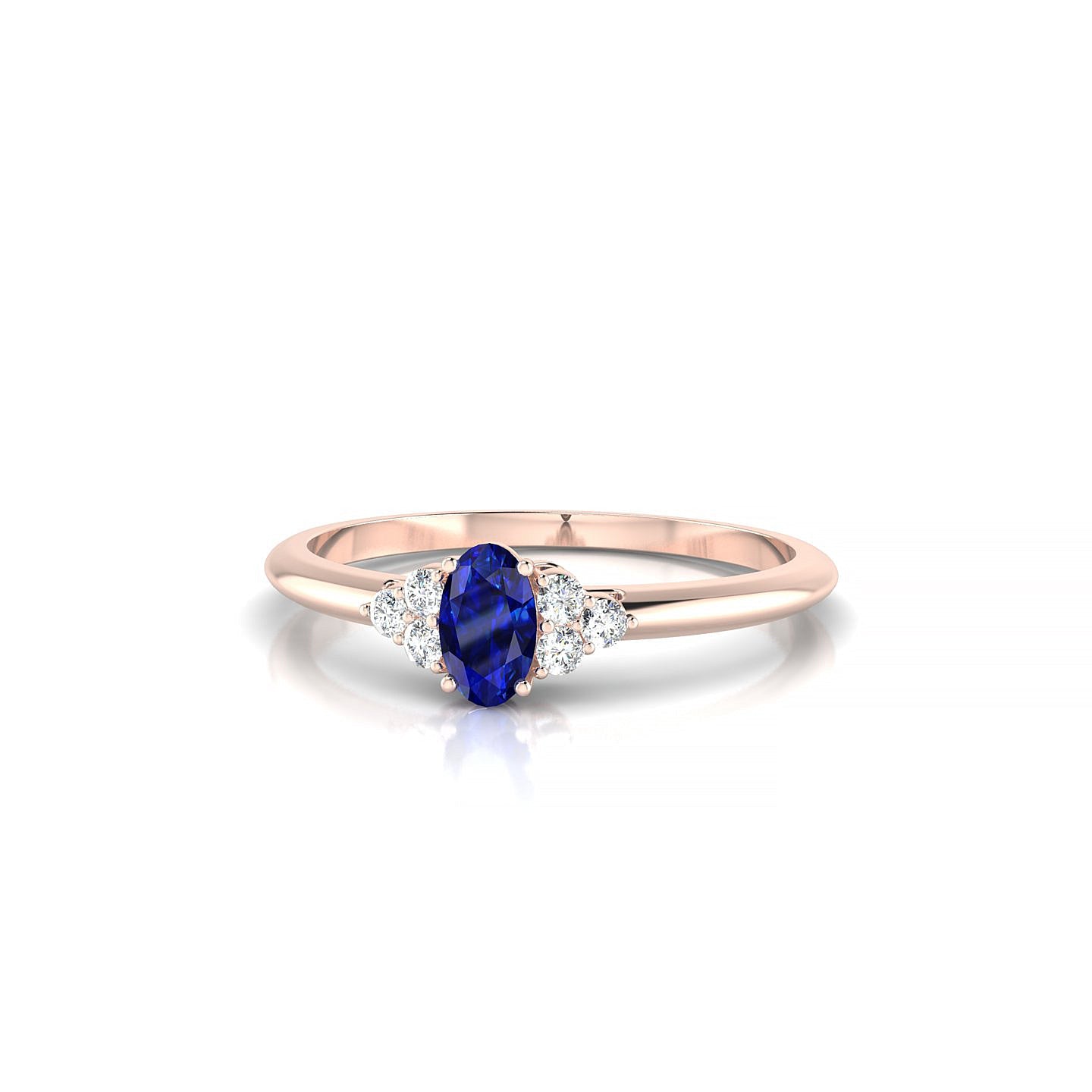 Mirage | 18k Rose Gold 5 x 3 mm Oval Sapphire Ring