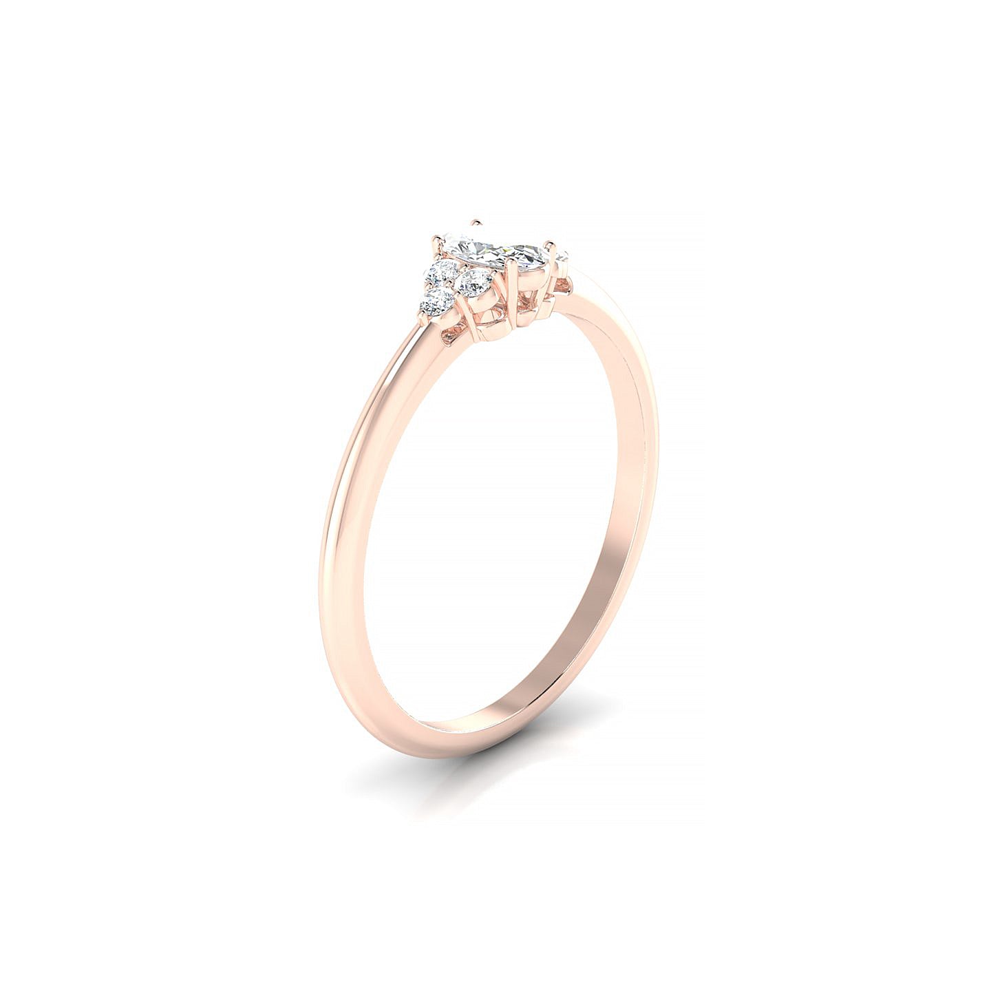 Mirage | 18k Rose Gold 5 x 3 mm Oval Diamond Ring
