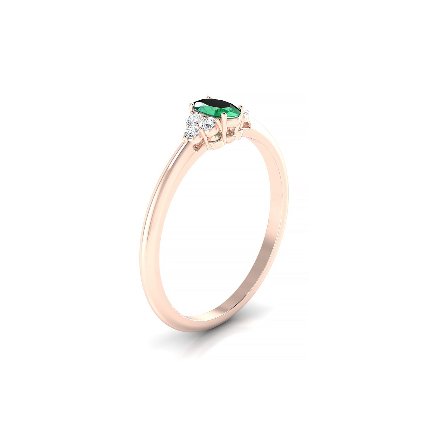 Mirage | 18k Rose Gold 5 x 3 mm Oval Emerald Ring