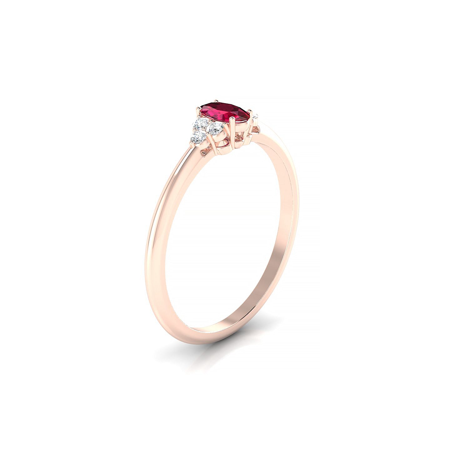 Mirage | 18k Rose Gold 5 x 3 mm Oval Ruby Ring