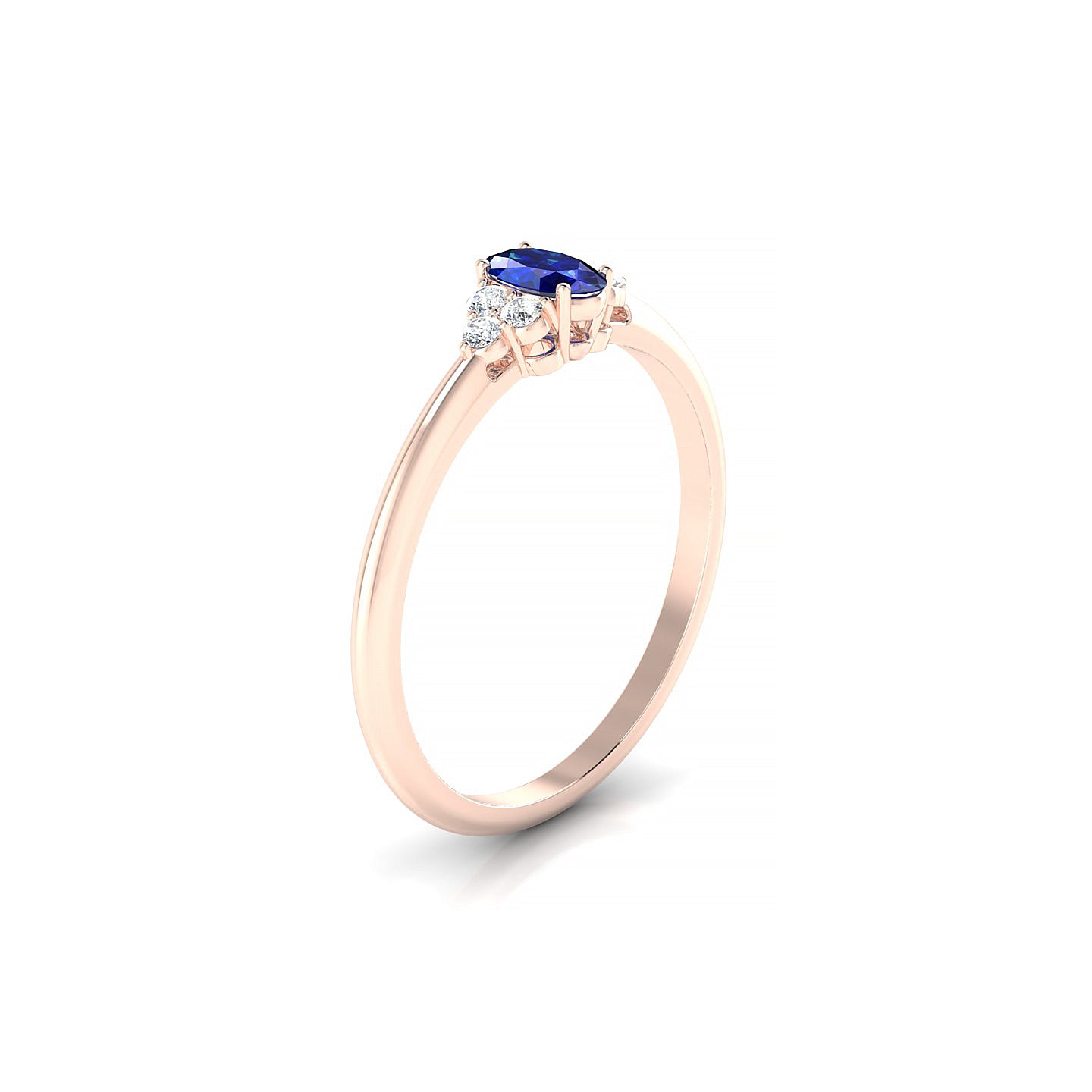 Mirage | 18k Rose Gold 5 x 3 mm Oval Sapphire Ring