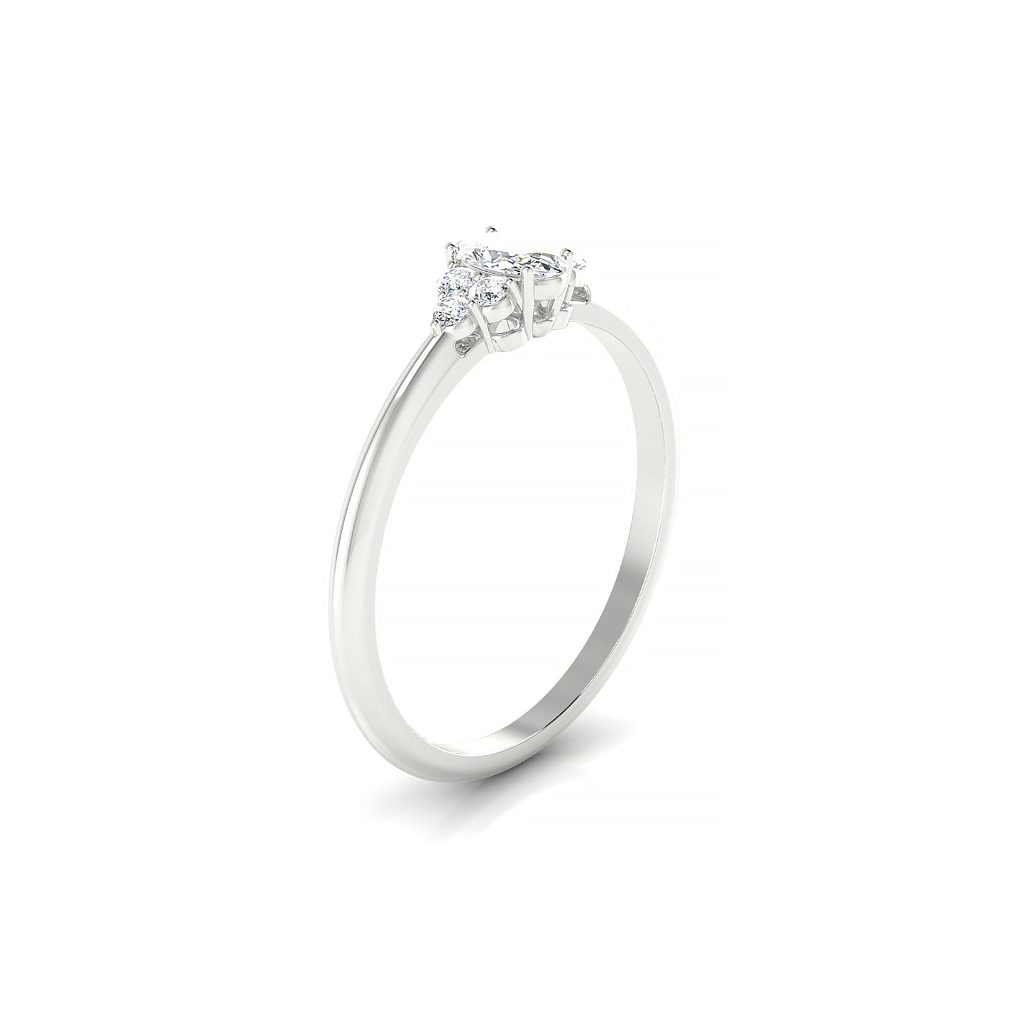 Mirage | 18k White Gold 5 x 3 mm Oval Diamond Ring