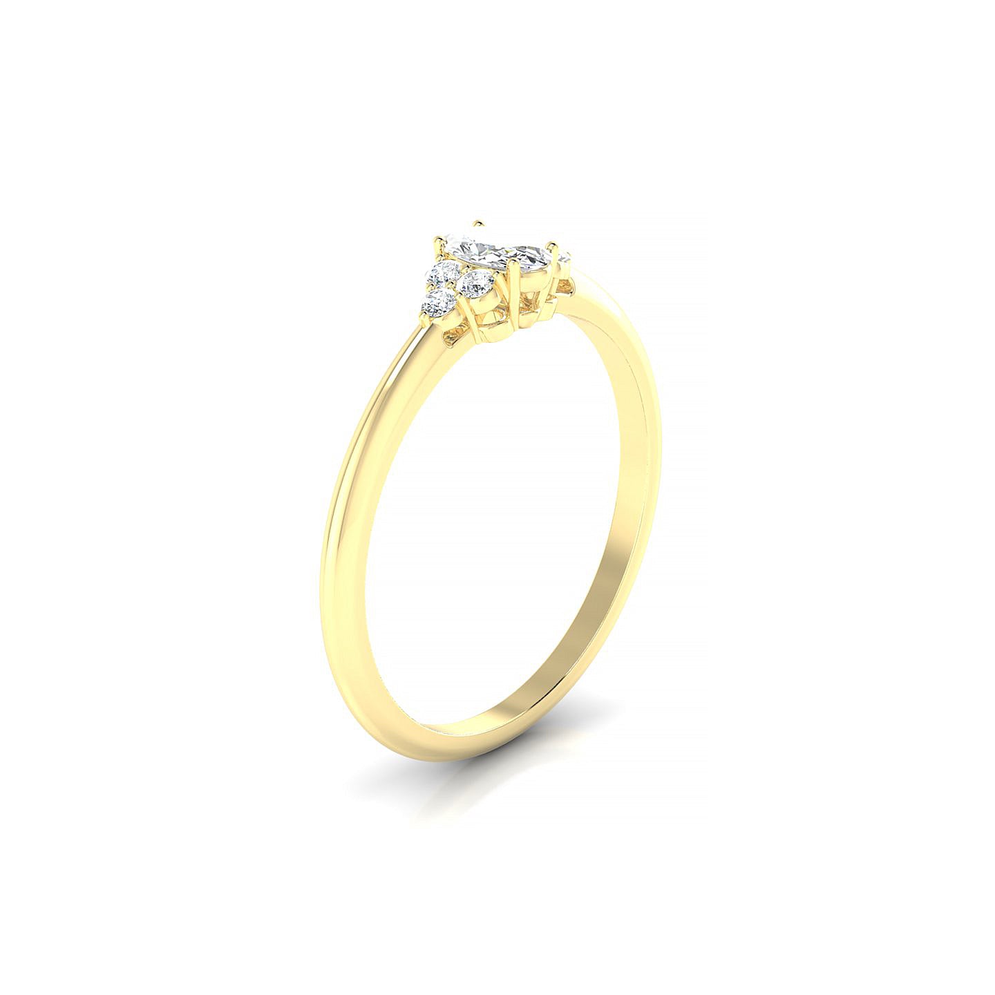 Mirage | 18k Yellow Gold 5 x 3 mm Oval Diamond Ring