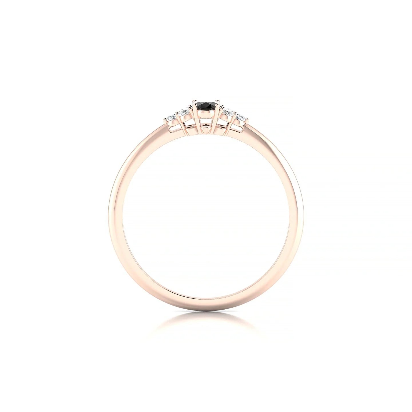 Mirage | 18k Rose Gold 5 x 3 mm Oval Black Diamond Ring