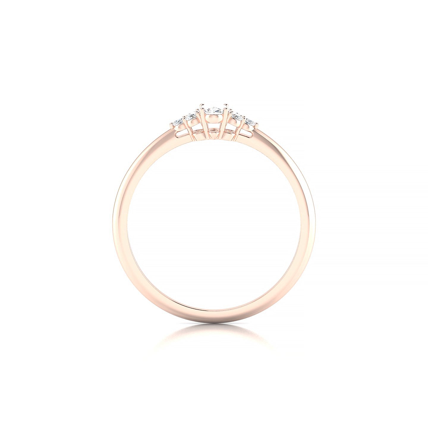 Mirage | 18k Rose Gold 5 x 3 mm Oval Diamond Ring
