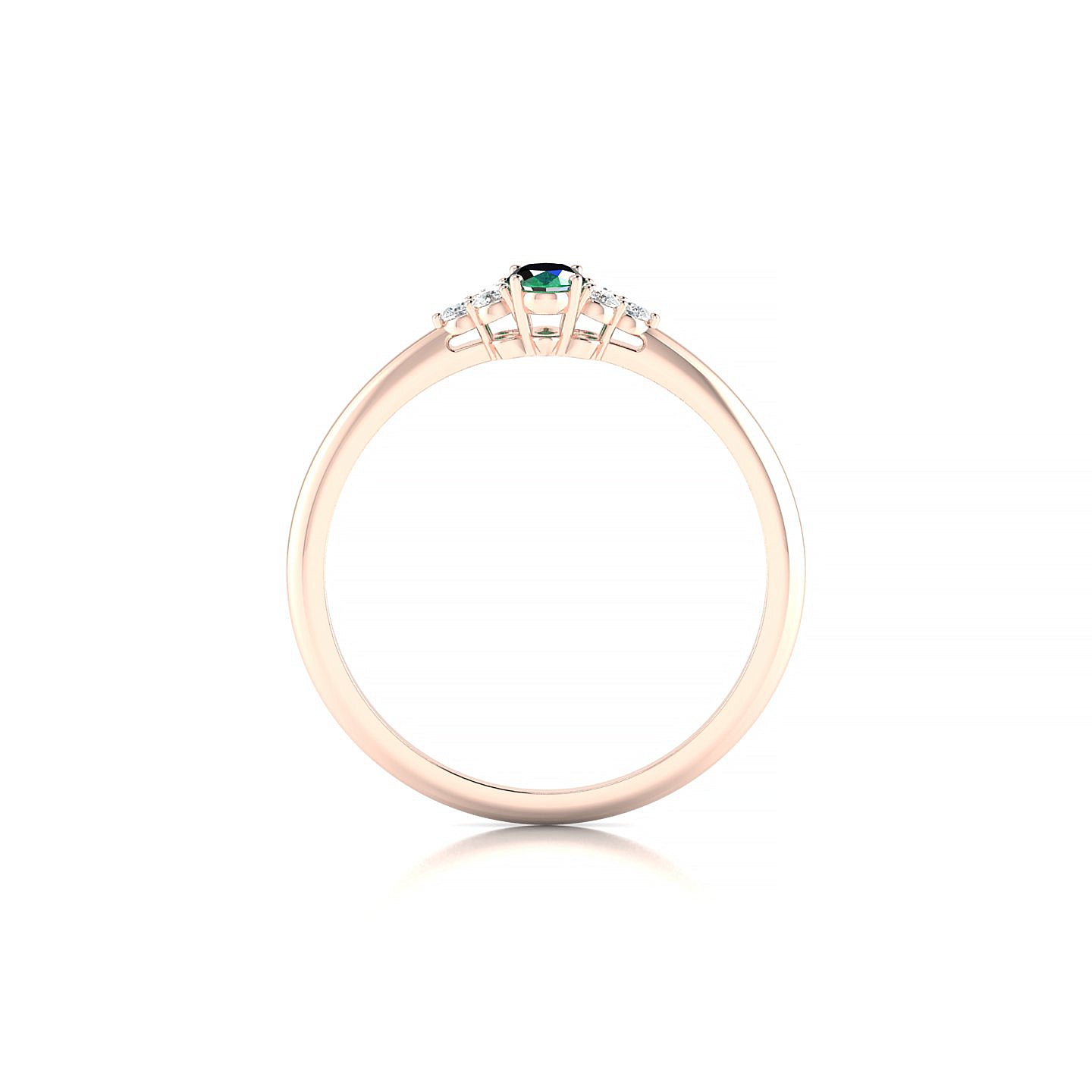 Mirage | 18k Rose Gold 5 x 3 mm Oval Emerald Ring