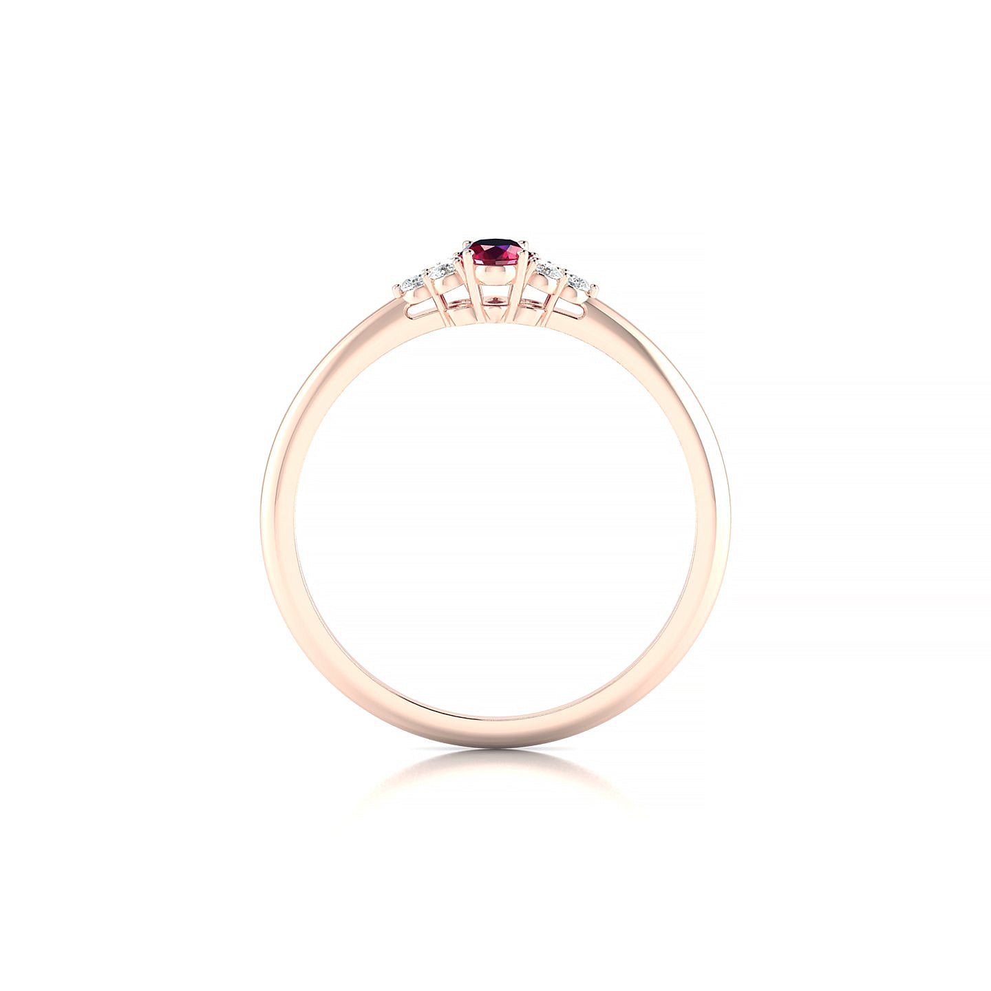 Mirage | 18k Rose Gold 5 x 3 mm Oval Ruby Ring