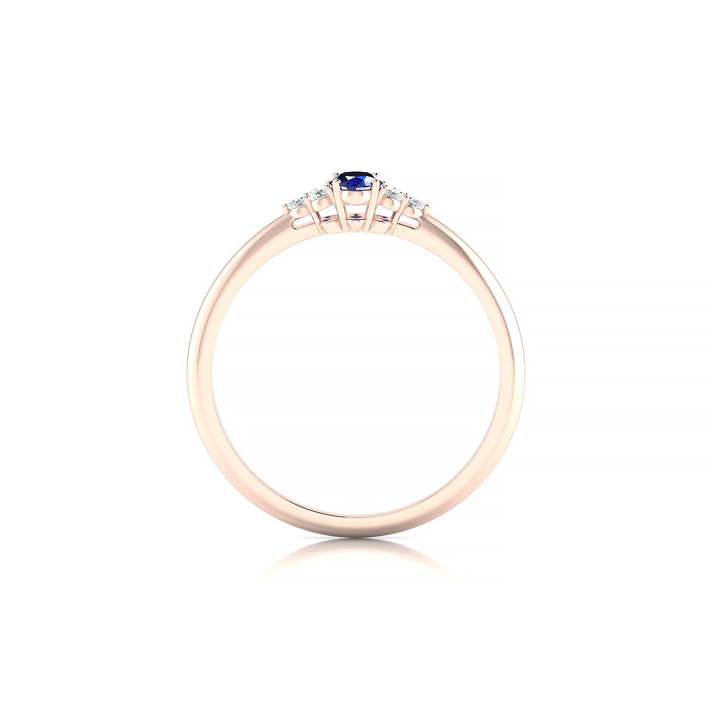 Mirage | 18k Rose Gold 5 x 3 mm Oval Sapphire Ring