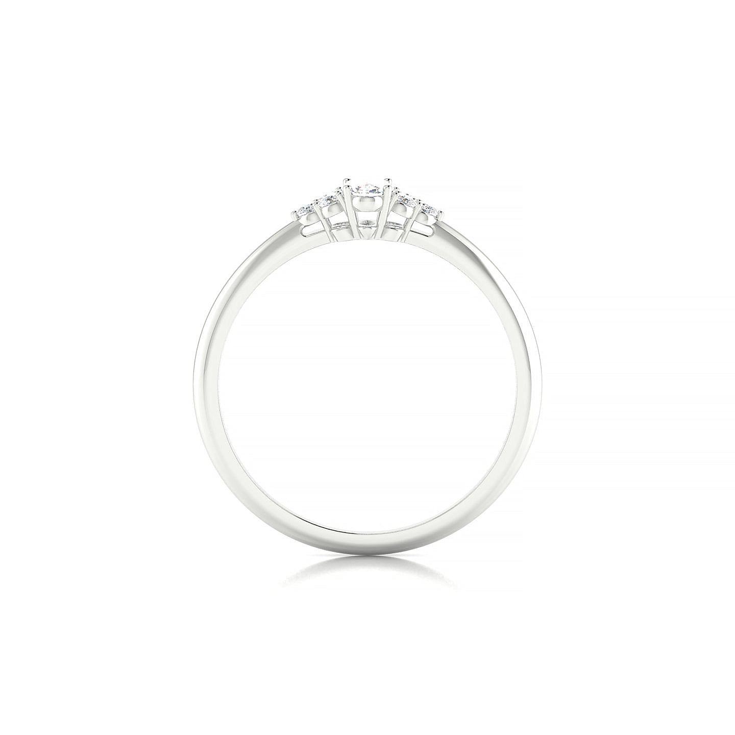 Mirage | 18k White Gold 5 x 3 mm Oval Diamond Ring