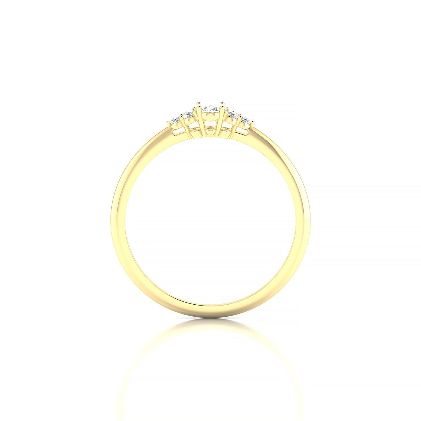 Mirage | 18k Yellow Gold 5 x 3 mm Oval Diamond Ring