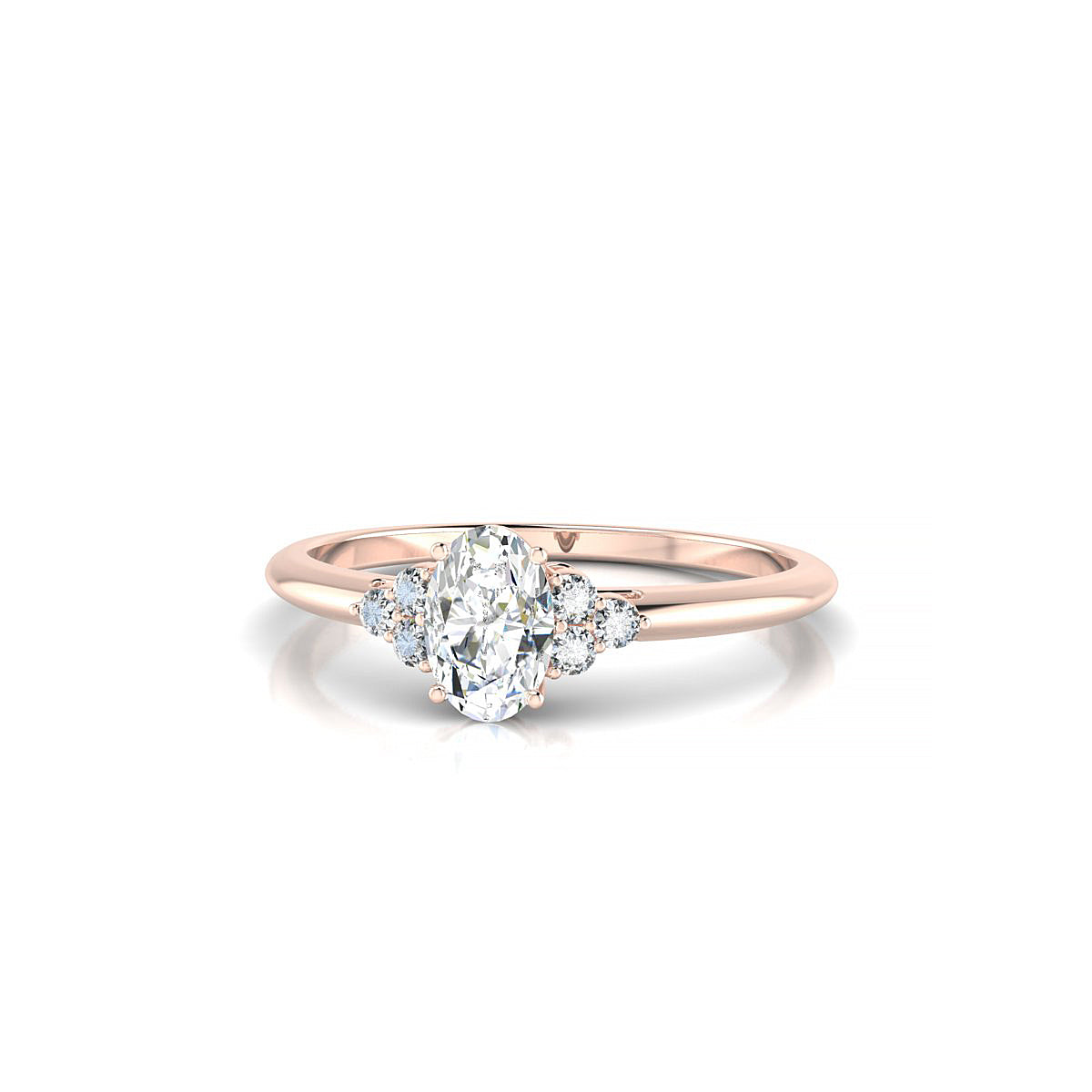 Mirage | 18k Rose Gold 6 x 4 mm Oval Diamond Ring