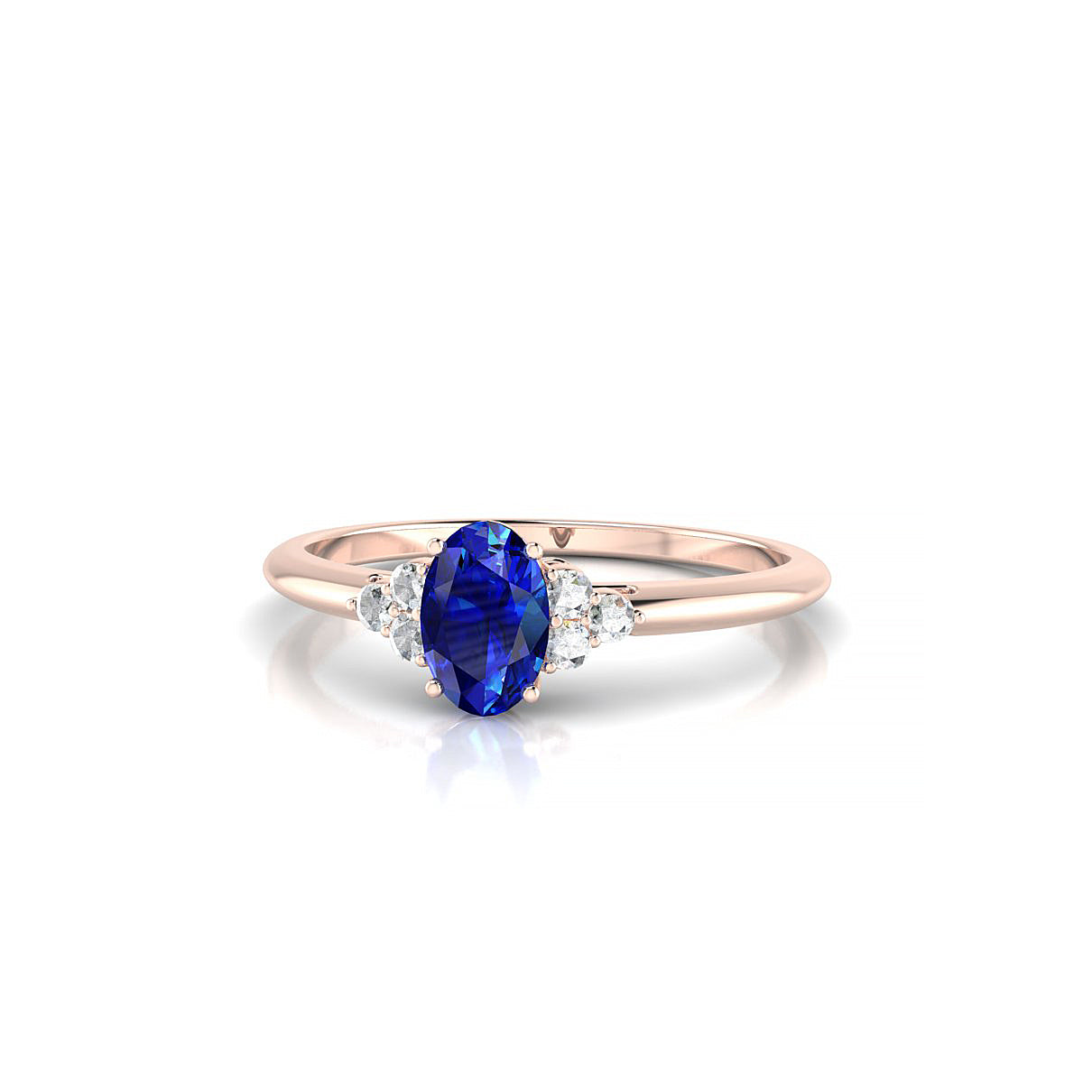 Mirage | 18k Rose Gold 6 x 4 mm Oval Sapphire Ring