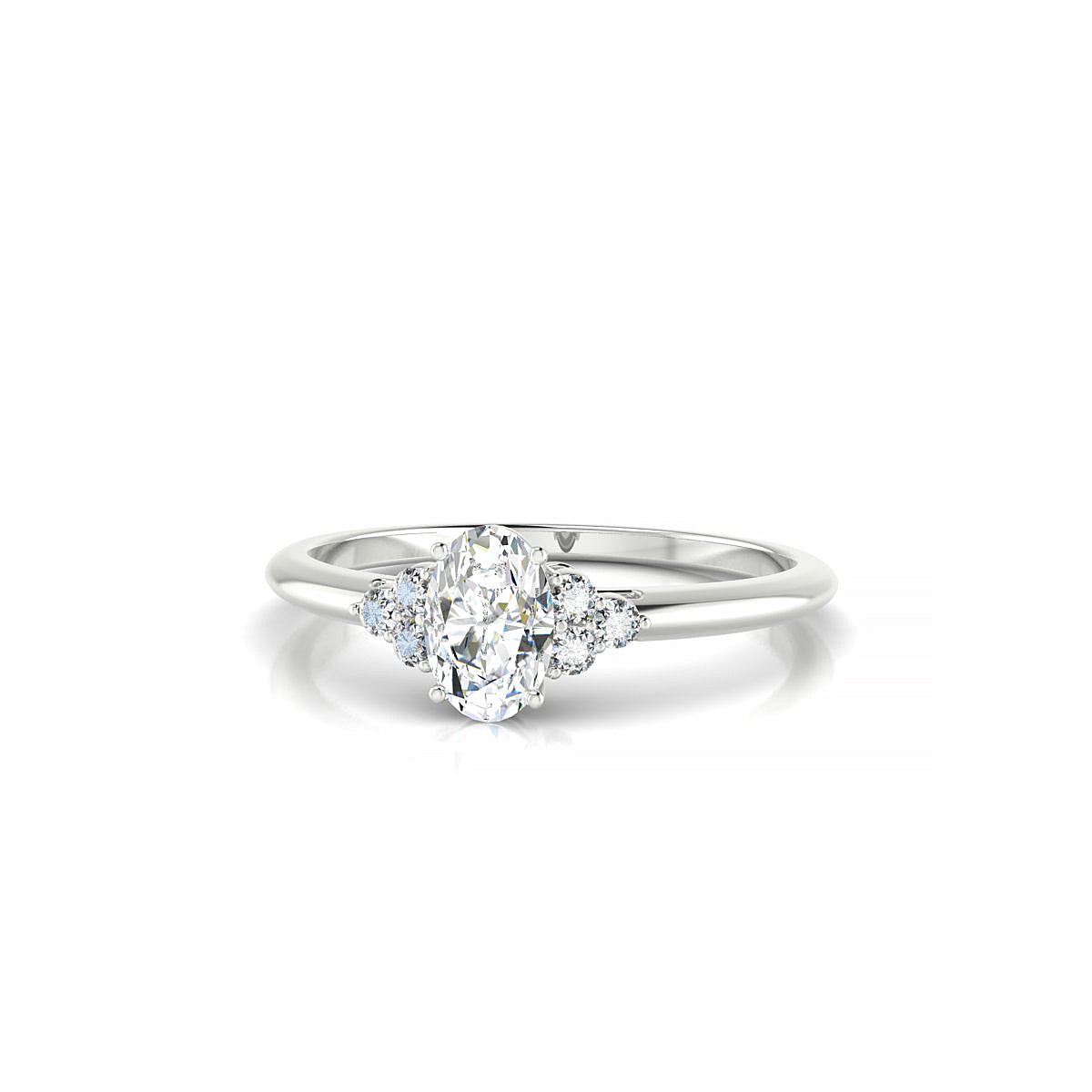 Mirage | 18k White Gold 6 x 4 mm Oval Diamond Ring