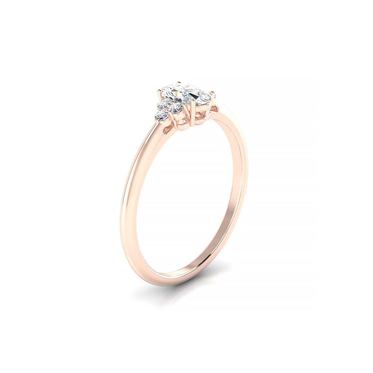 Mirage | 18k Rose Gold 6 x 4 mm Oval Diamond Ring