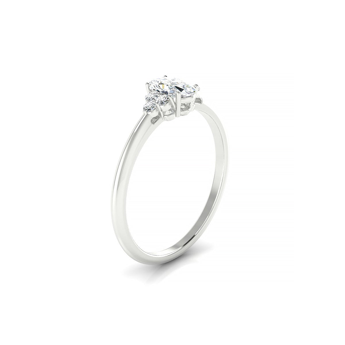 Mirage | 18k White Gold 6 x 4 mm Oval Diamond Ring