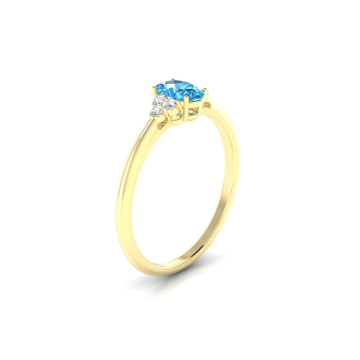 Mirage | 18k Yellow Gold 6 x 4 mm Oval Topaz Ring