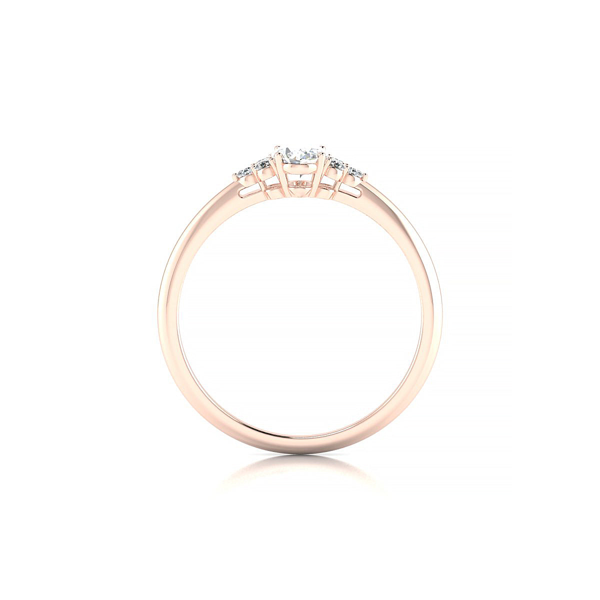 Mirage | 18k Rose Gold 6 x 4 mm Oval Diamond Ring