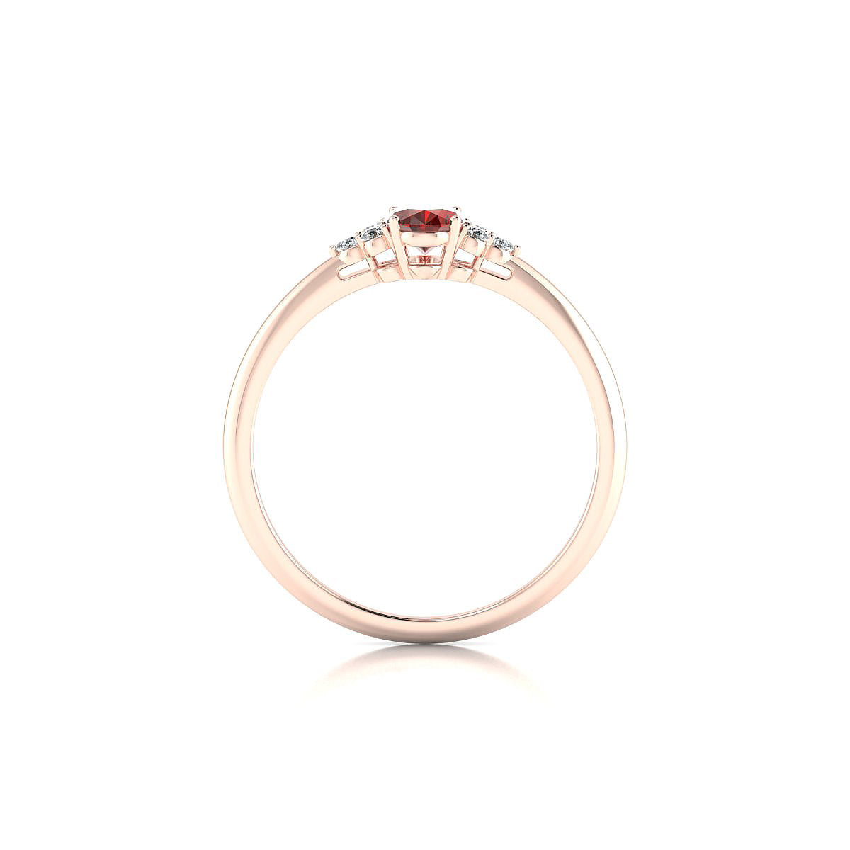 Mirage | 18k Rose Gold 6 x 4 mm Oval Garnet Ring