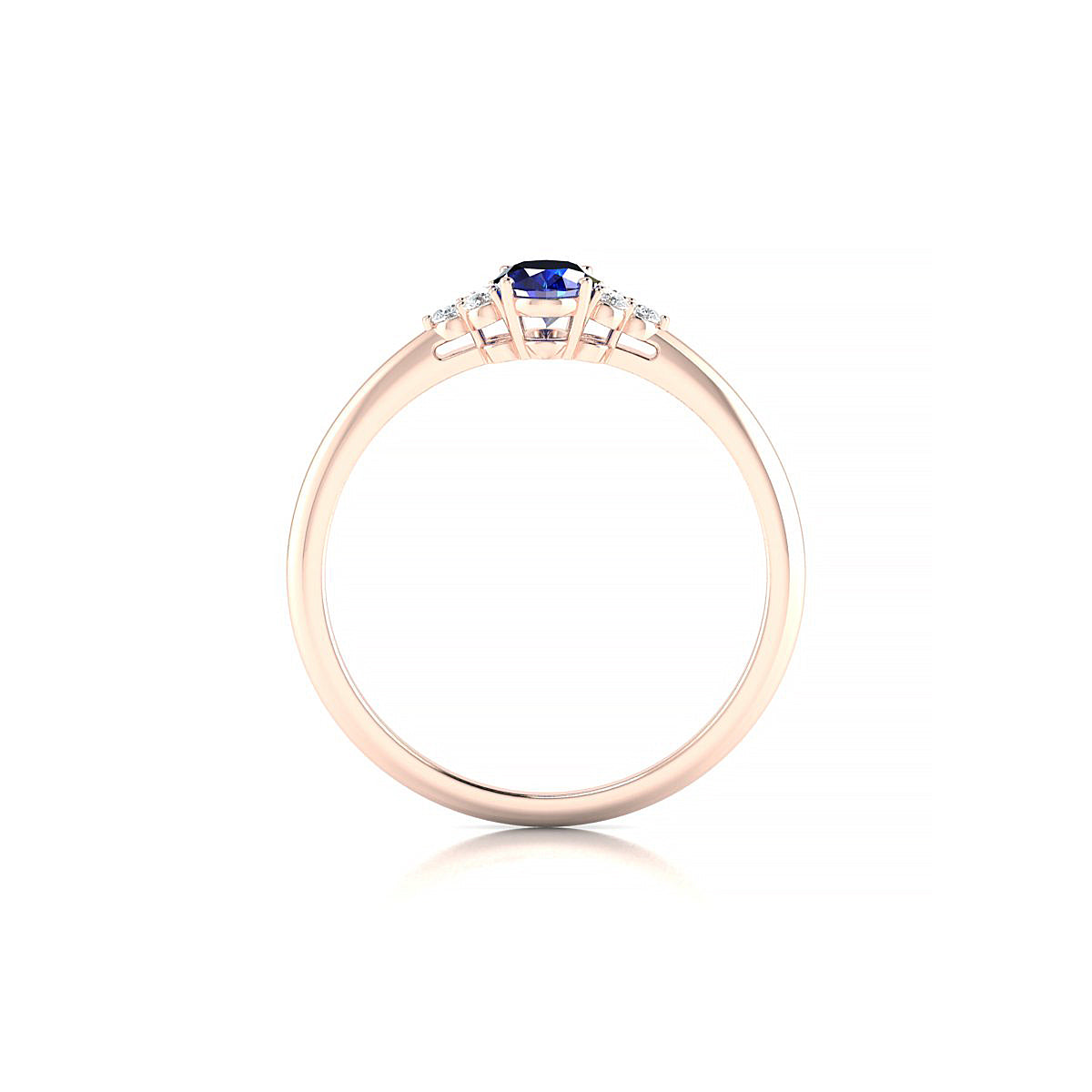 Mirage | 18k Rose Gold 6 x 4 mm Oval Sapphire Ring
