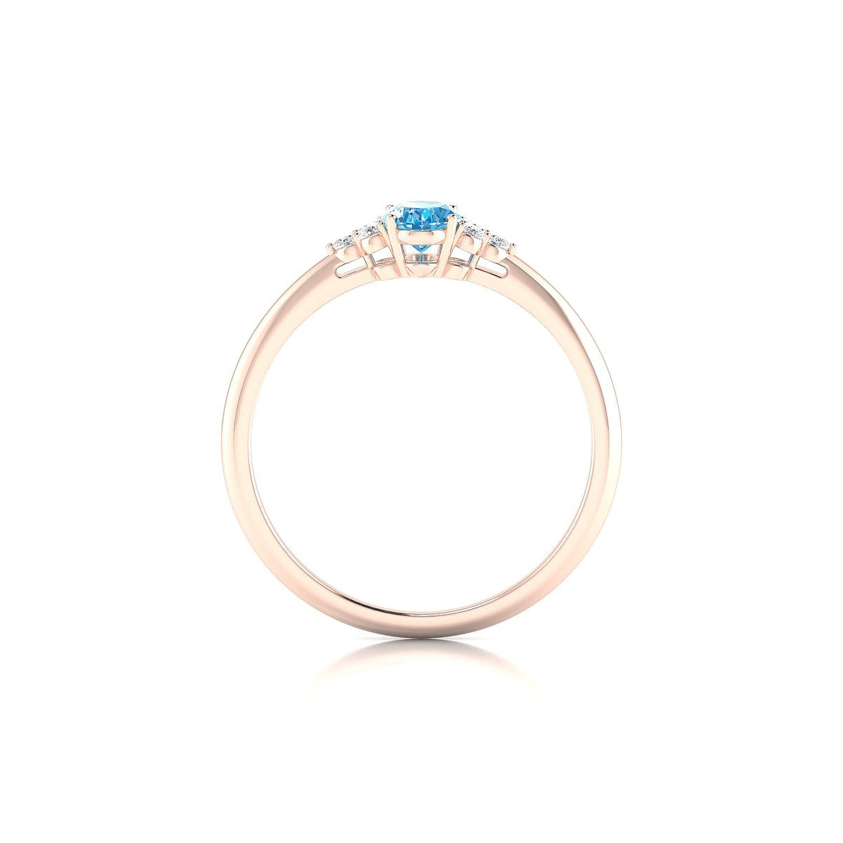 Mirage | 18k Rose Gold 6 x 4 mm Oval Topaz Ring