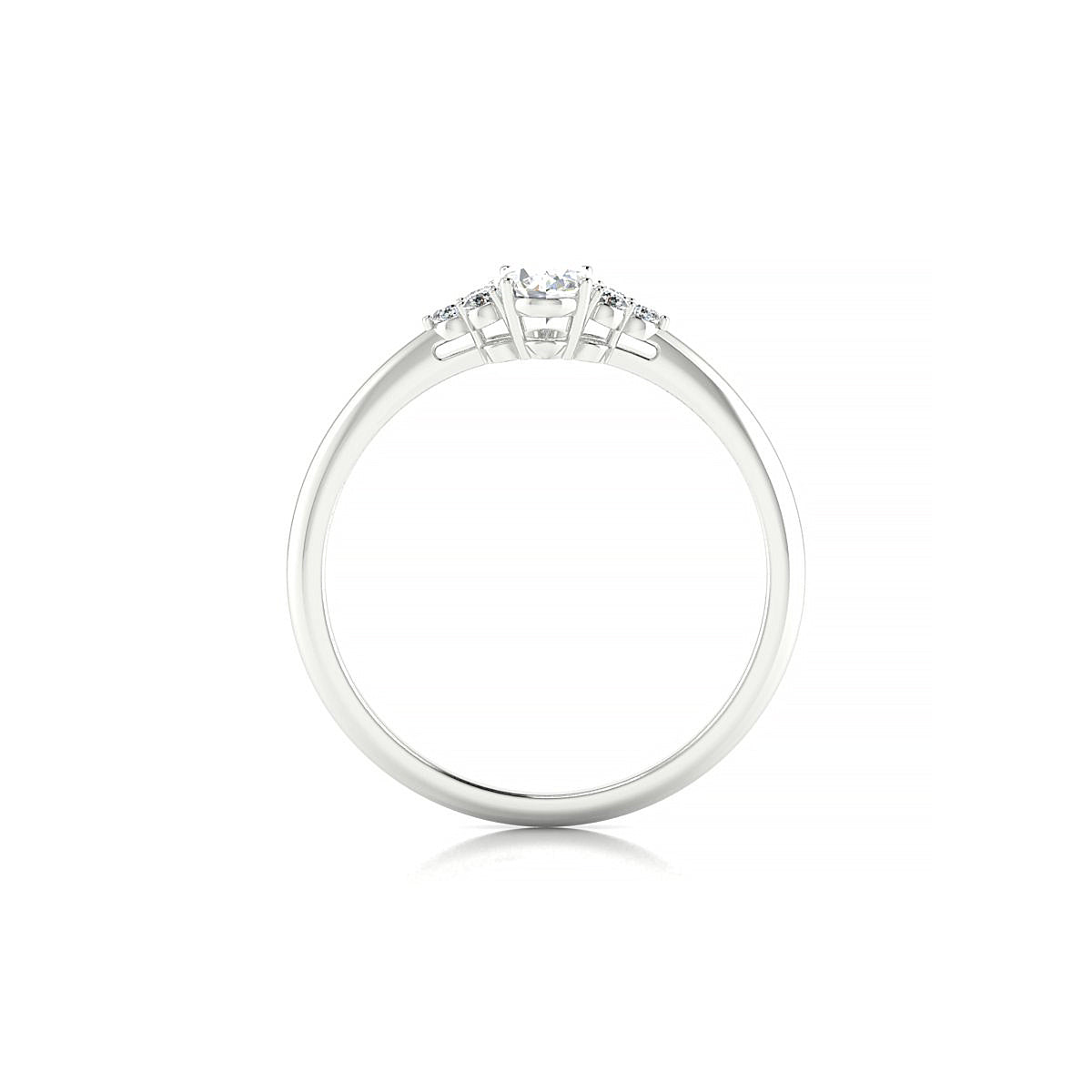 Mirage | 18k White Gold 6 x 4 mm Oval Diamond Ring