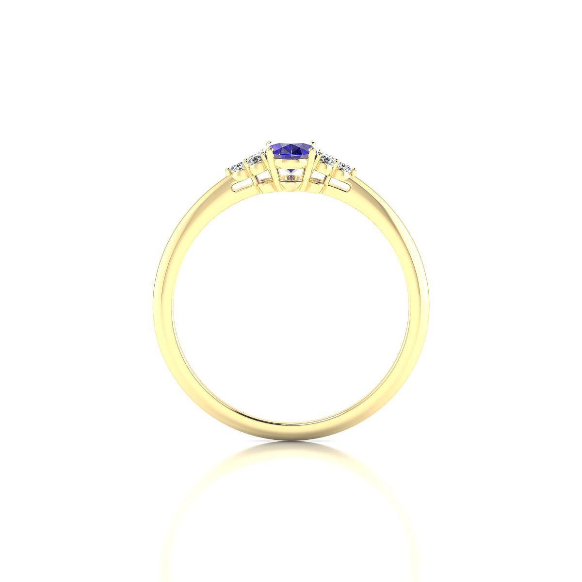 Mirage | 18k Yellow Gold 6 x 4 mm Oval Tanzanite Ring