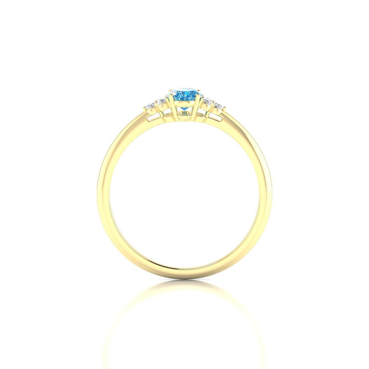 Mirage | 18k Yellow Gold 6 x 4 mm Oval Topaz Ring