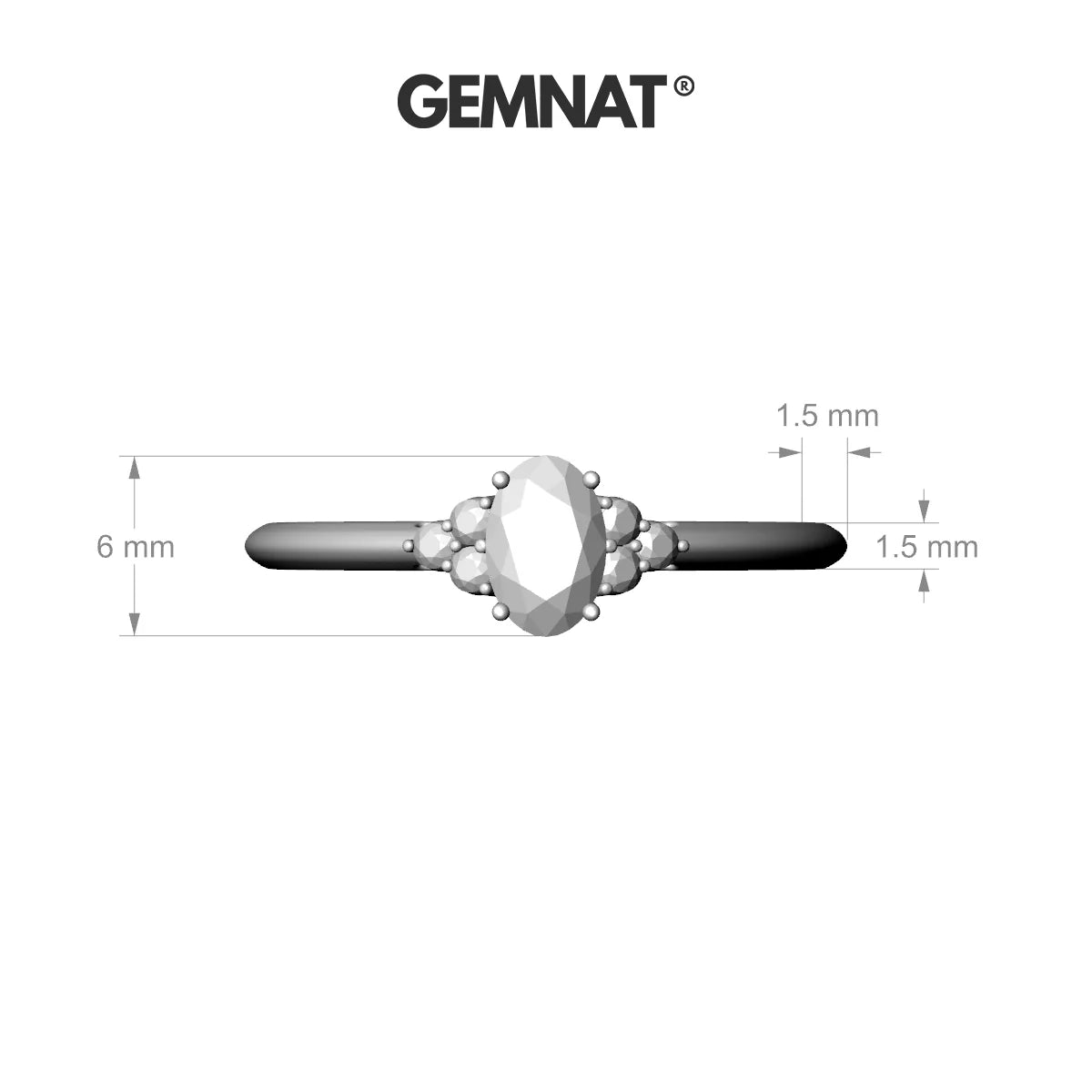 Mirage | 18k Yellow Gold 6 x 4 mm Oval Citrine Ring