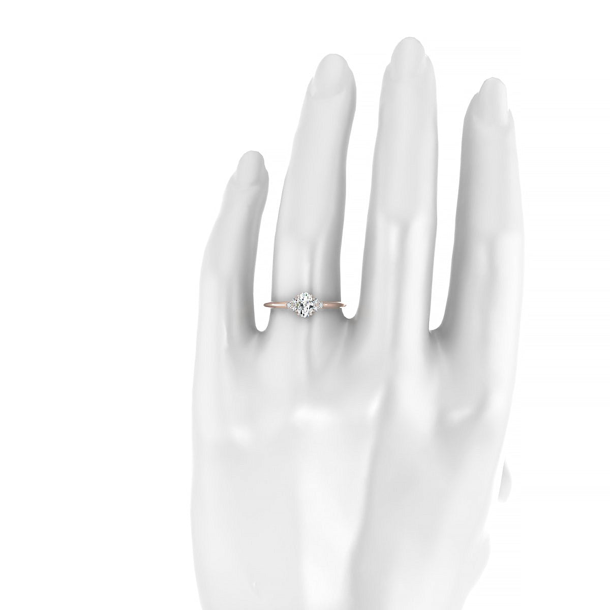 Mirage | 18k Rose Gold 6 x 4 mm Oval Diamond Ring